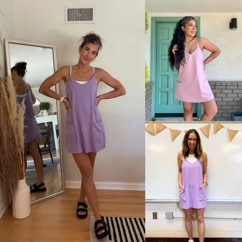 🔥10 Colors Pack – Summer Dress Special Price❤️ Mini Dress With Built-In Liner Shorts