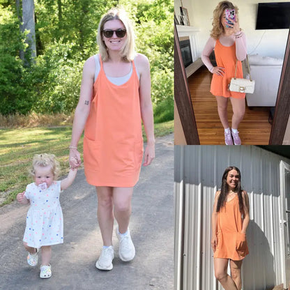 🔥10 Colors Pack – Summer Dress Special Price❤️ Mini Dress With Built-In Liner Shorts